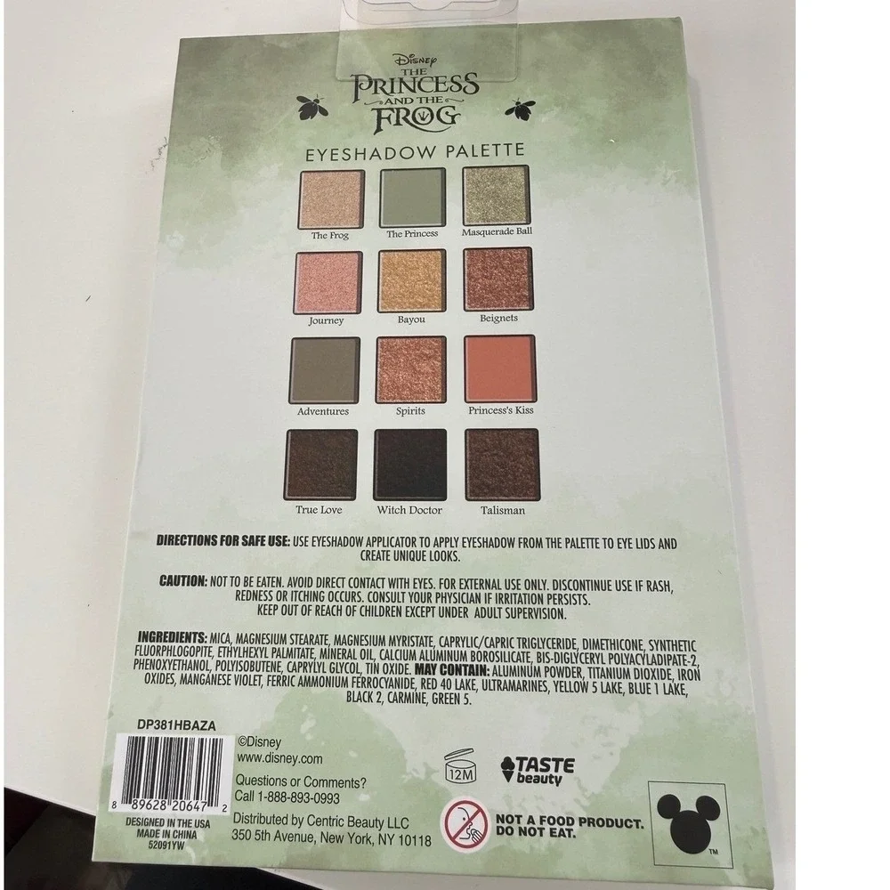 Disney Princess and the Frog Eyeshadow Palette Taste Beauty Tiana Mirror‎ NEW